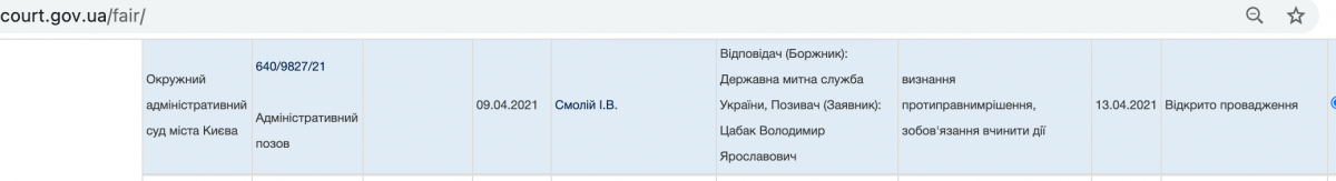 Первый замглавы Галицкой таможни Цабак оспаривает в ОАСК свое отстранения из-за санкций Зеленского 2 zabakkkkk