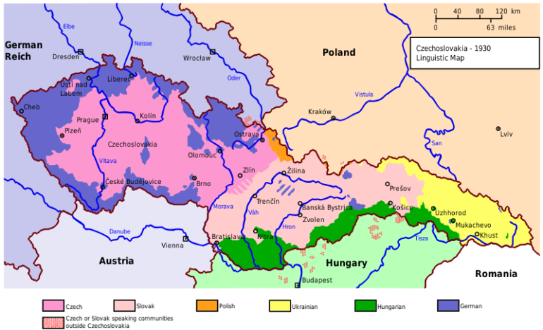 На грани войны: уроки Судетского кризиса 3 czechoslovakia 1930 linguistic map en.svg
